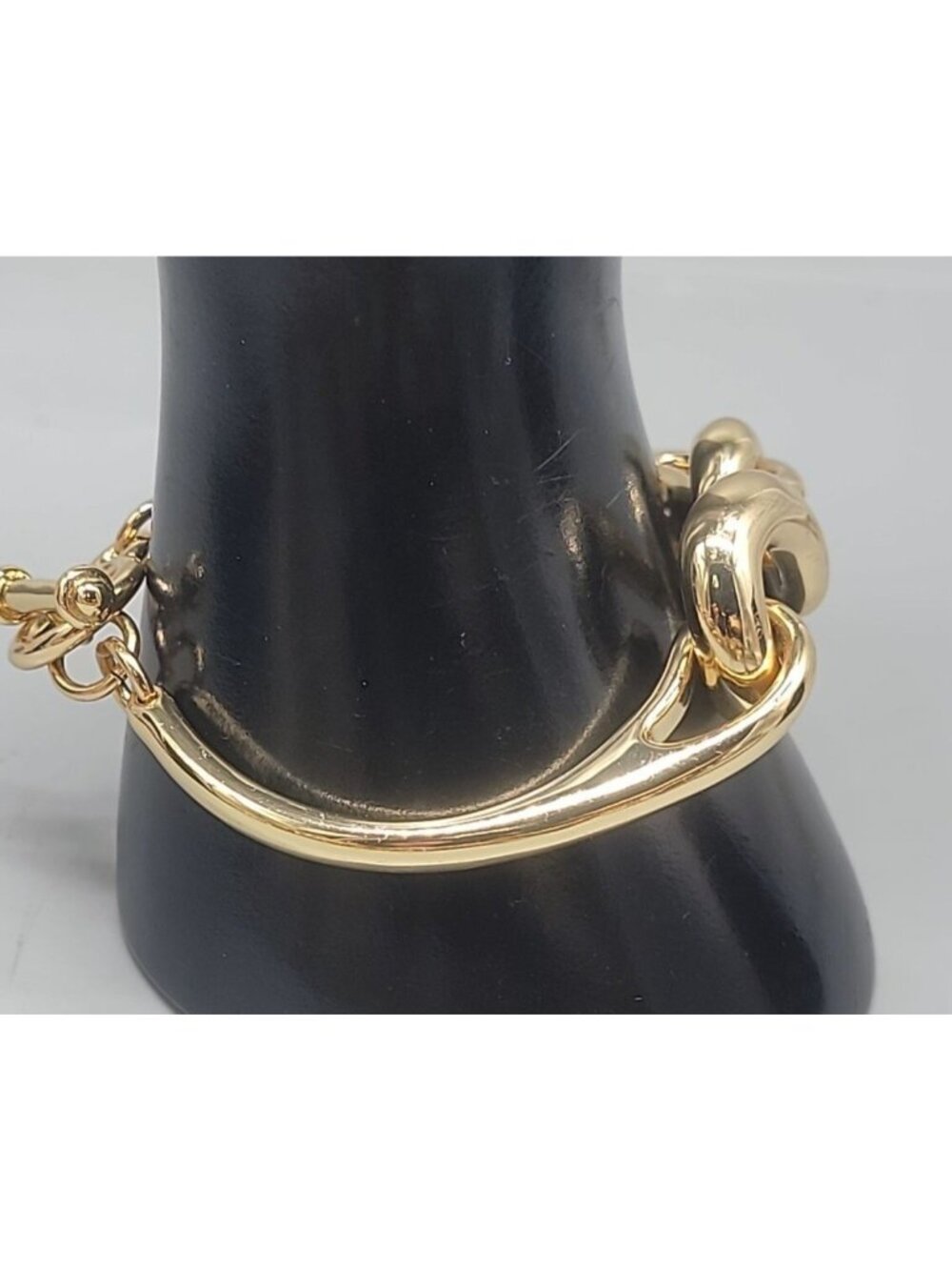 Roberto RFM L infinito Bracelet Bikini Line Gold Tone Metal Link Size 6.5" - Picture 9 of 12